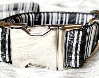 Tartan Dog Collar and Lead by The Wee Scots Lass Classy Menzies Tartan Heavy Duty Quick Release Metal Fittings Weddings Birthdays Gifts