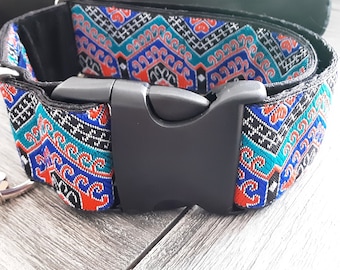 Dog Collar, Stunning, Strong for Large Breed Puppy/Junior 50mm Wide, Thick Seatbelt Webbing Inner (750kg Breaking Point) Gorgeous Adjustable