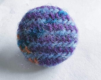 Harris Tweed Covered Metal Buttons available in 18mm, 25mm and 30mm. Purple, Blue and Orange. Great for cushions, coats, sewing crafts.