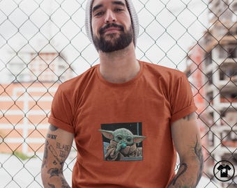 Cute Grogu Tee Star Wars Graphic Unisex T-Shirt Baby Yoda Mandalorian Sci-Fi Fan Gift