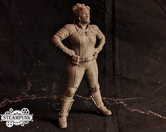 Steampunk Mechanic Fiona 3D Model 6" figure