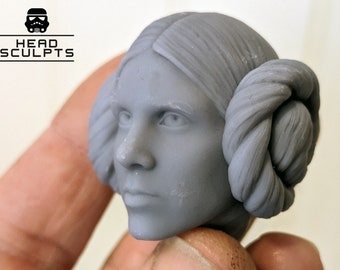 Escultura da cabeça da Princesa Leia de Star Wars: Uma Nova Esperança