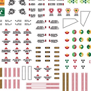Sci-Fi Waterslide Decals for Model Kits. Crafts, Futuristic designs for kitbashing or dioramas