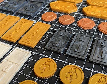 Imperial Credits and Star Wars Sabacc Currency Set - Collectible Game Tokens for Fans