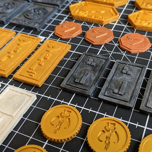 Imperial Credits and Star Wars Sabacc Currency Set - Collectible Game Tokens for Fans