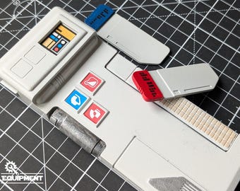 SciFi Data Card Scanner Prop for Cosplayers. Star Wars Medical Scanner Replica or a Futuristic Sci-Fi Gadget with 2 data cards