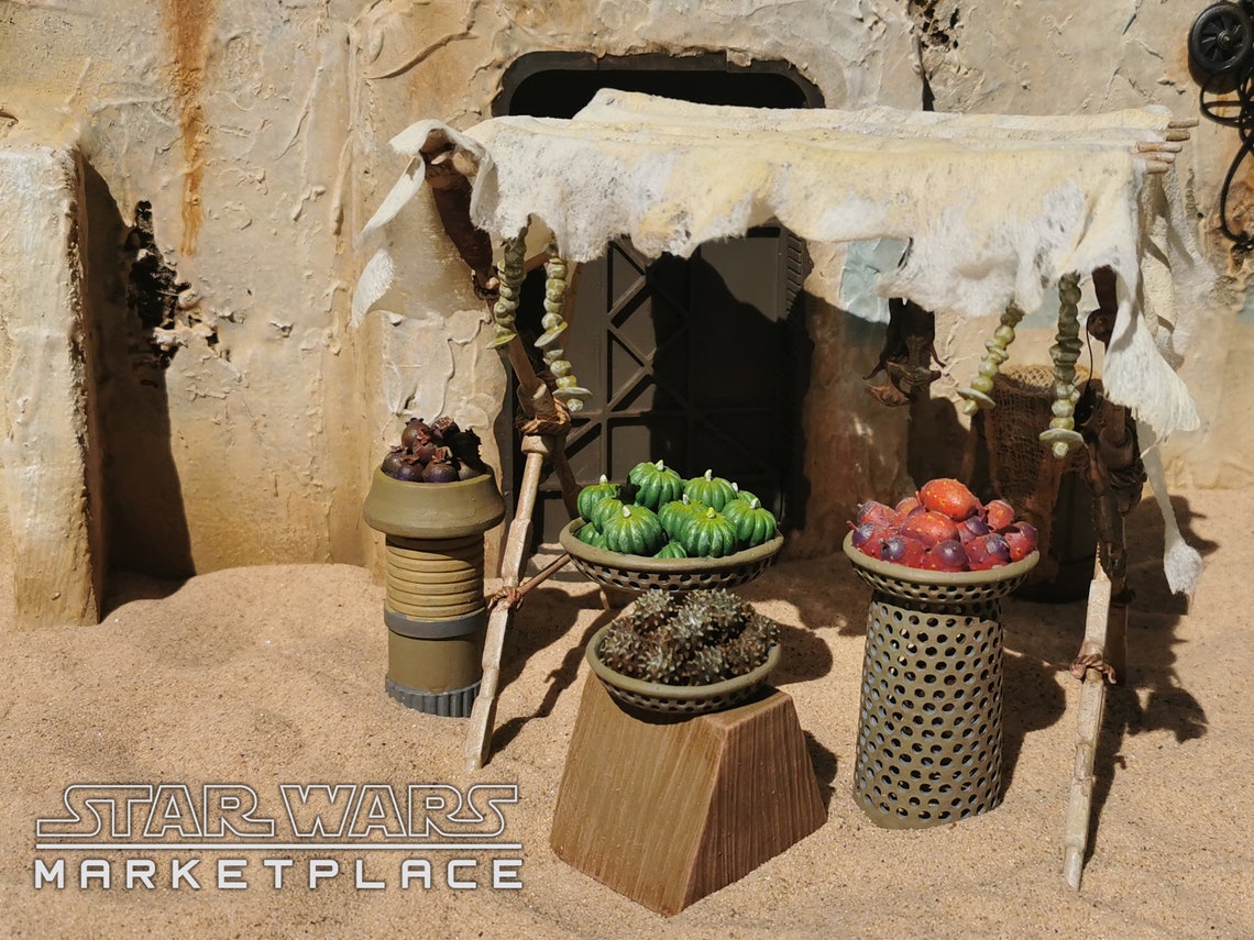 Mos Espa Market Stall with FREE Scurrier creature Etsy