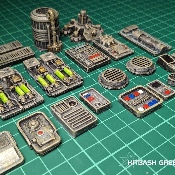 20 SciFi Kitbash Wall Panels & Control Units