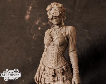 Steampunk Lady Jessica 3D Model 6" figure