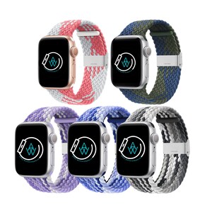 Apple Watch Designer Adjustable Braided Strap Band Clasp Multiple Colours