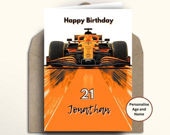 Formula One birthday card | Ferrari McLaren inspired gifts | F1 card | f1 birthday card | f1 merch