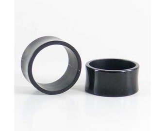 Pair of Custom Buffalo Horn Tunnels I Horn Hollow Plugs I Horn Eyelets I Organic Plug Gauges I Earring Tunnel Plugs from
