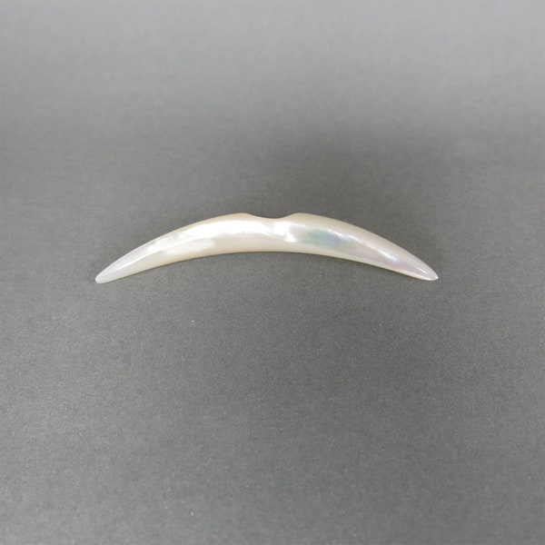 Mother of Pearl Shell Septum Tusk with Notch. Custom Shell Tribal Tusk For Septum Stretching. Shell Nose Tusk Septum Jewelry.