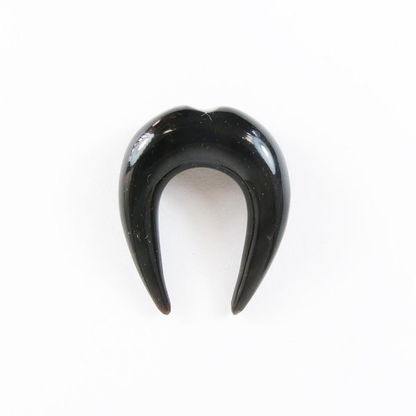 Horn Septum Horseshoe with a carved notch. Nose ring for Septum Stretching. Organic Body Jewelry for Septum 14G 12G 10G 8G 6G 4G 2G 0G 00G