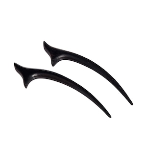 Handmade Dark Raintree Wooden Talon Earrings for Stretched Earlobes. Custom Black Wood Ear Talon Gauges