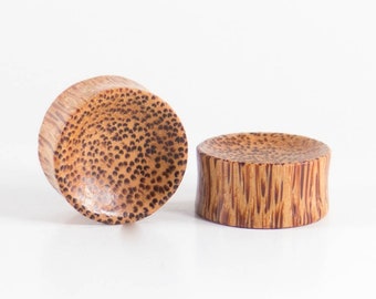 Palm Solid Wood Plug Organic Body Jewelry 4mm up to 51mm Price Per 1 