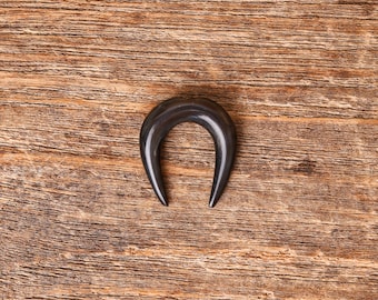 Buffalo Horn Septum Horseshoe U-bolts with Notch. Horn Septum U-bolt Retainers for Stretched Septum. Organic Septum Ring.