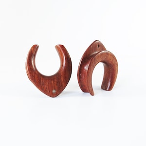 Blood Wood Teardrop Saddle Spreaders For Hanging Jewelry I Platform Spreader I Saddle Hanger I Ear Saddle I From 11mm(7/16") up to 51mm (2")