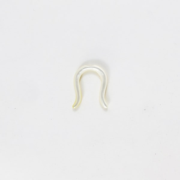 Custom Mother of Pearl Shell Omega Septum Retainer with Notch I Septum Stud I Septum Omegas I Omega Septum Piece From 16G (1.2mm) to 6G(4mm)