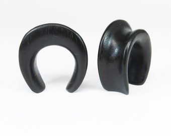 Black Wood Half Back Saddle Spreaders: Stretched Ear Weights