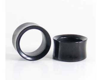 Pair of Buffalo Horn Concave Tunnel Eyelets I Free Shipping Worldwide! ICan be customized free of charge