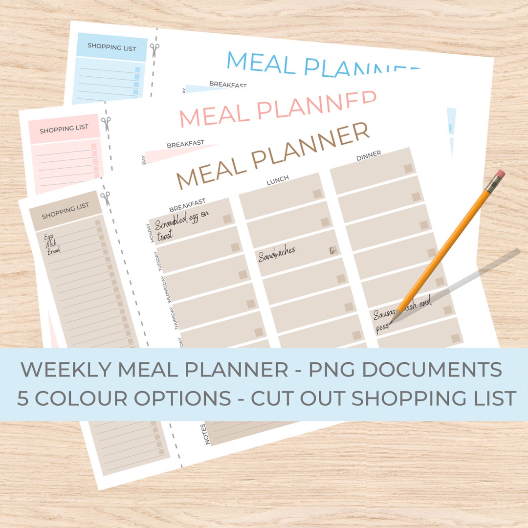 Meal Planner Printable Download - A4 Weekly Meal Tracker - Instant ...