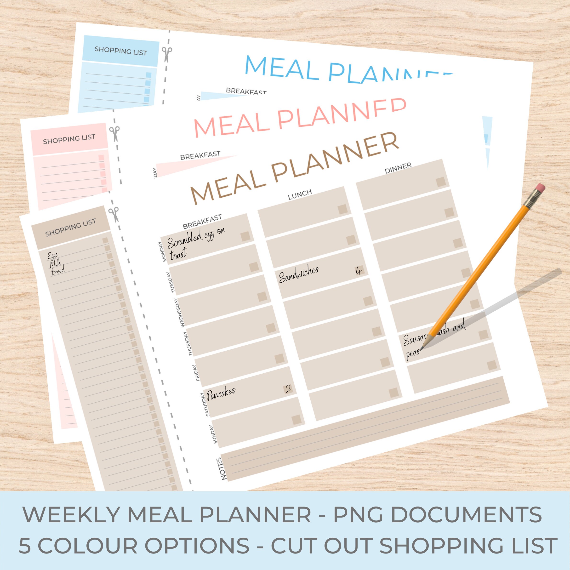 Meal Planner Printable Download - A4 Weekly Meal Tracker - Instant ...