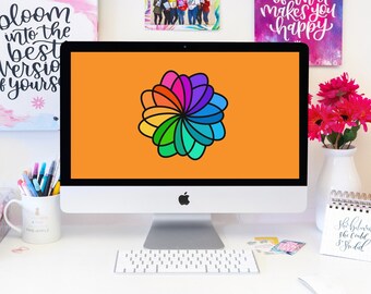 Digital Desktop Wallpaper, Digital Wallpaper Desktop, Computer Background, Screensaver, Desktop Organizer
