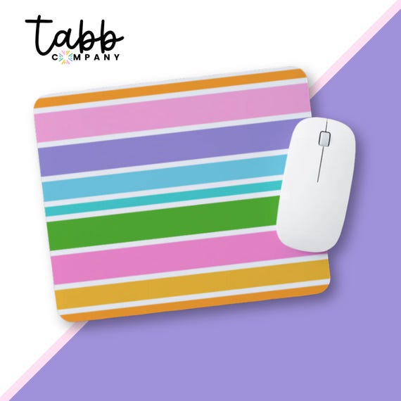 Candy Stripes Mouse Pad: Colorful Desk Decor