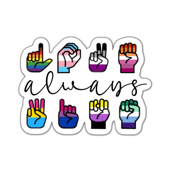 Love Always Wins LGBTQ+ Vinyl Sticker: Motivational Planner Decal