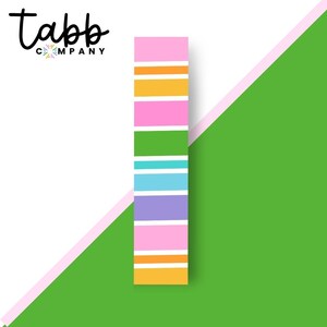 Candy Stripes Double Sided Bookmark | Rainbow Bookmark for Books | Double Sided Bookmark | Aesthetic Bookmark | Bookish Gift | Gift for Her