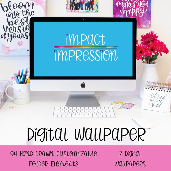 Digital Desktop Wallpaper, Digital Wallpaper Desktop, Computer Background, Screensaver, Desktop Organizer