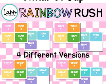 Rainbow Classroom Grouping Printables: Organizzazione in piccoli gruppi (download PDF)