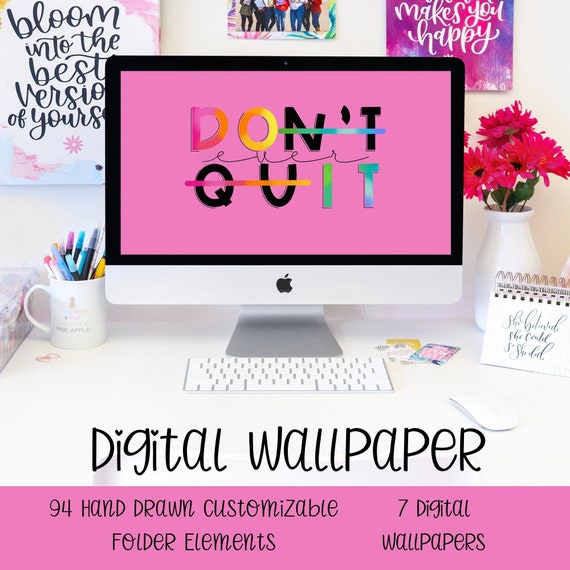 Digital Desktop Wallpaper, Digital Wallpaper Desktop, Computer Background, Screensaver, Desktop Organizer