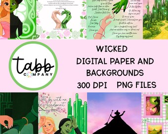Wicked Digital Paper Bundle: tavolozza di colori drammatici (download digitale)