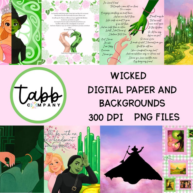 Wicked Digital Paper Bundle: Dramatic Color Palette (digital Download ...