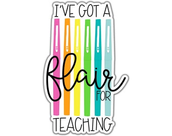 Flair for Teaching Sticker, Teacher Gift, Planner Stickers