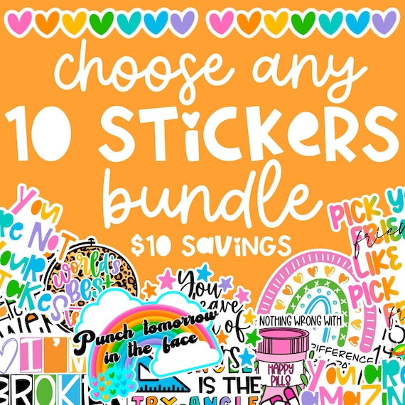 Motivational Quote Sticker Bundle: Vinyl Decals for Planners