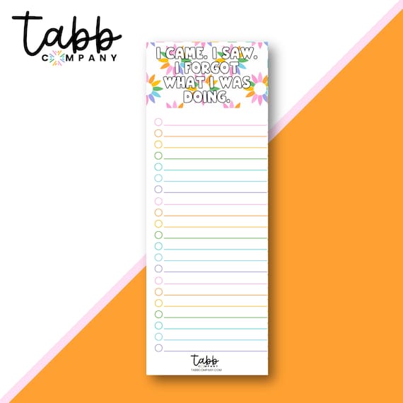 Funny Checklist Notepad: Rainbow To-Do List Pad