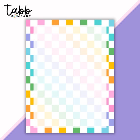 Rainbow Memo Pad: Colorful Desk Stationery, Brain Dump Pad