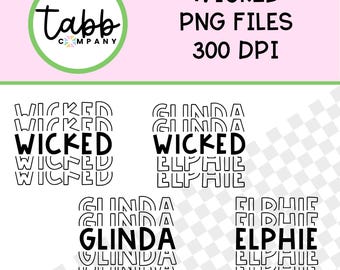Wicked Movie Clipart-paket: Rosa och gröna mönster (digital nedladdning)