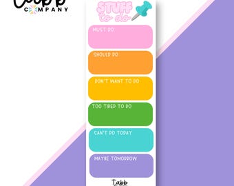 Funny Checklist Notepad: Rainbow To-Do List, Sassy Stationery Gift