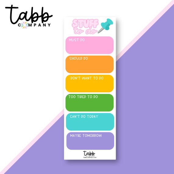 Funny Checklist Notepad: Rainbow To-Do List, Sassy Stationery Gift