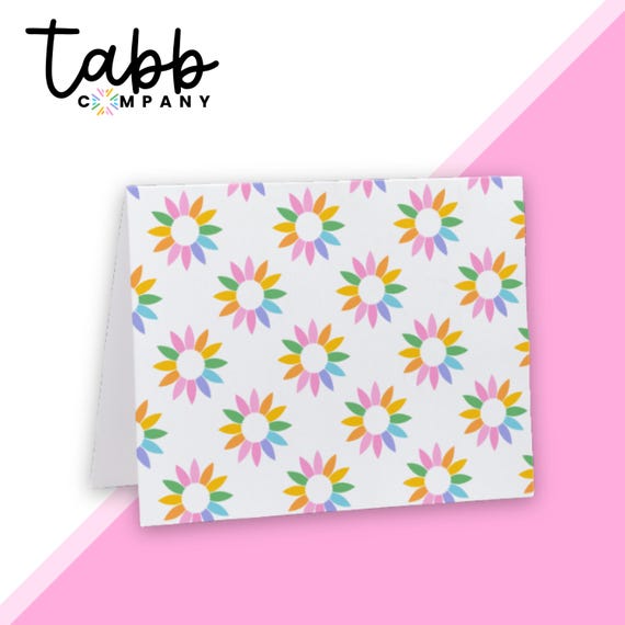 Suncatcher Flower Notecard: Colorful Stationery, Blank Inside