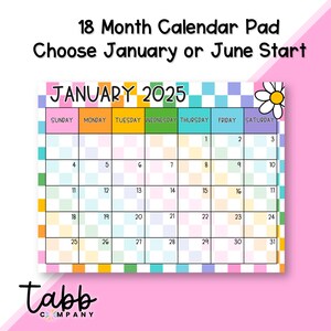 Colorful 18-Month Calendar Desk Pad: Fun Organizer for Home or Office