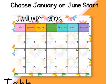 SUNCATCHER Colorful Monthly Calendar Desk Pad: Fun Organizer for Teachers, Moms, Students