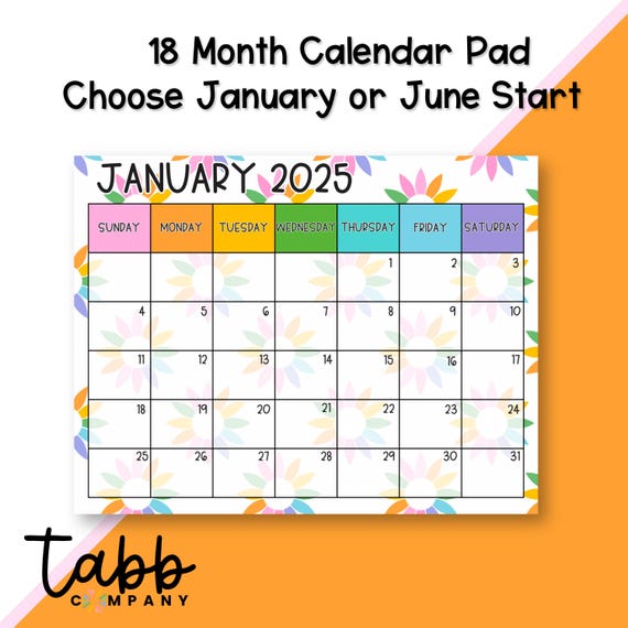 Colorful Monthly Calendar Desk Pad: Fun Organizer for Teachers, Moms, Students