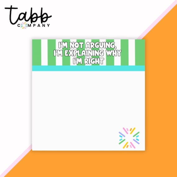 Sassy Sticky Notes: Colorful Office Decor, Funny Gift