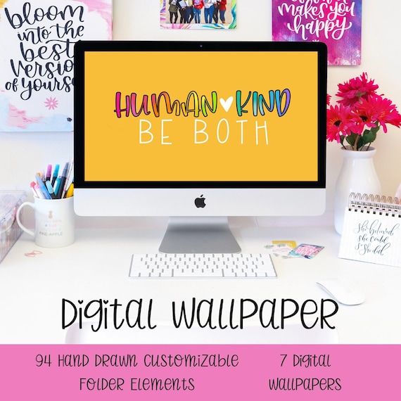 Digital Desktop Wallpaper, Digital Wallpaper Desktop, Computer Background, Screensaver, Desktop Organizer