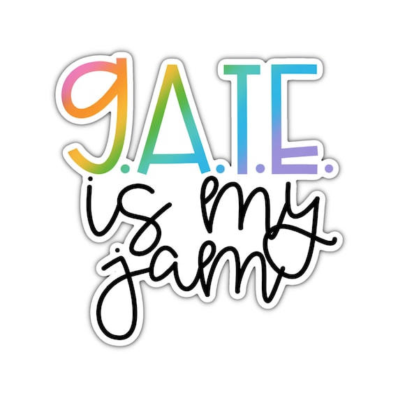 G.A.T.E. is my Jam Vinyl Sticker: Motivational Planner Stickers